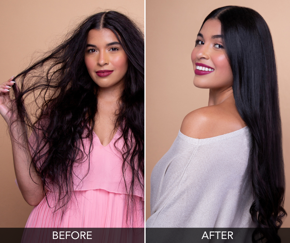 Before and after model photo
