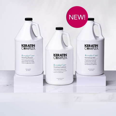 Gallon size shampoo and conditioner with blurb