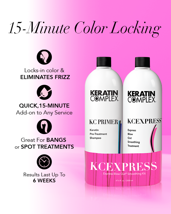 Infographic || Locks-in color & eliminates frizz, quick 15 minute add-on to any service, great for bangs or spot treatments, results last up to 6 weeks