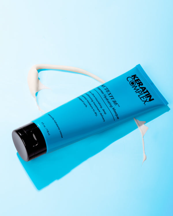 KCTEXTURE Intense Hydrating Masque on a blue background
