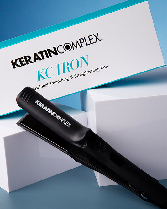 KC IRON, a professional smoothing and straightening tool displayed with its packaging