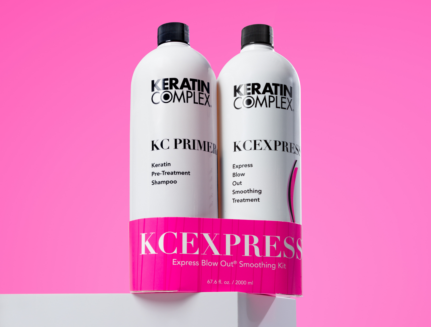 KCEXPRESS on a pink background