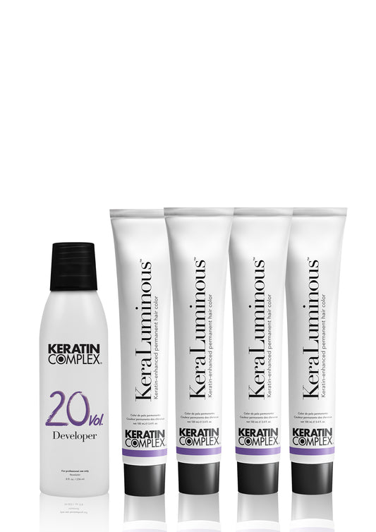 Developer and four color tubes