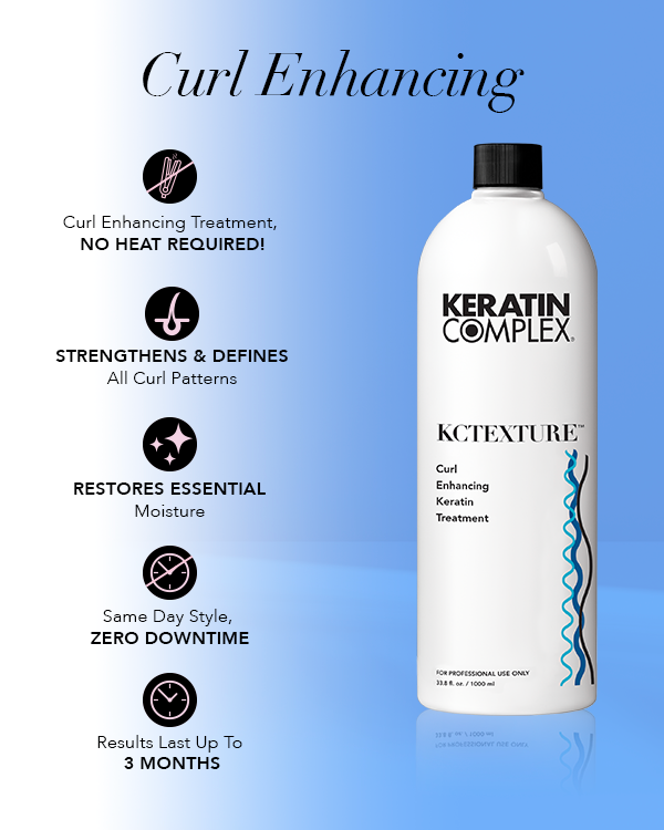 infographic || curl enhancing, curl enhancing treatment no heat required, strengthens & defines all curl patterns, restores essential moisture, same day style, zero downtime, results lasts up to 3 months