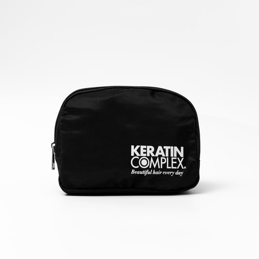 Black Belt Bag with Keratin Complex logo on the white background