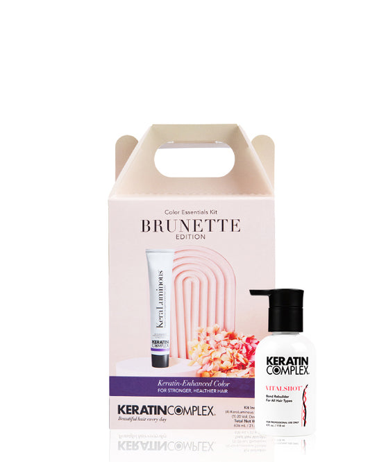 Keratin Complex Color Essentials Kit - Brunette Edition with Vitalshot bottle.