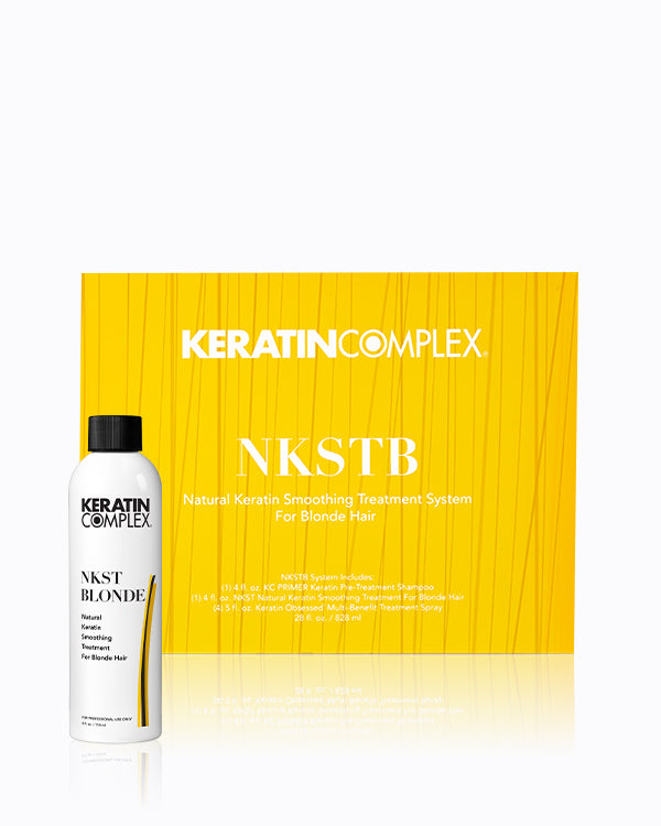 Yellow NKSTB box with bottle on white background 