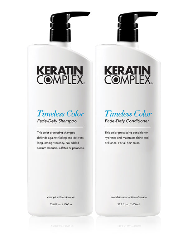 Timeless Color Fade-Defy Shampoo and Conditioner Liter on a white background 