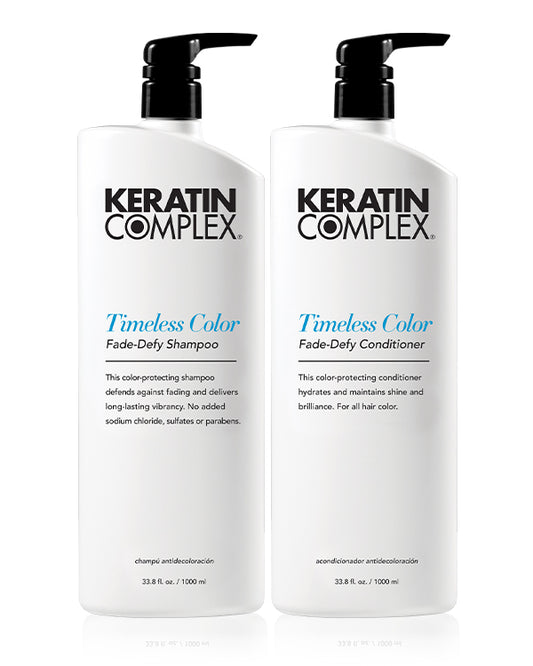 Timeless Color Fade-Defy Shampoo and Conditioner Liter on a white background 