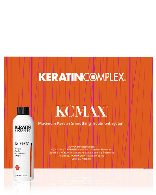 Orange KCMAX box with bottle on white background 