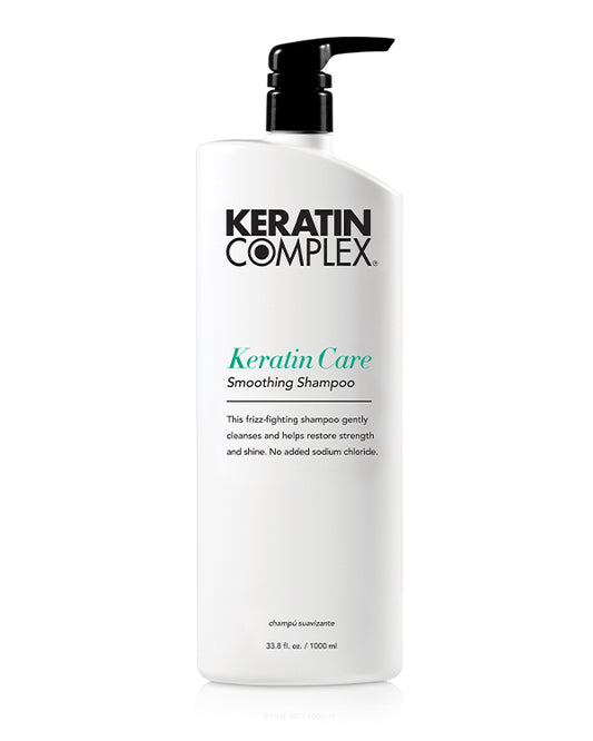 Keratin Care Smoothing Shampoo Liter on a white background 