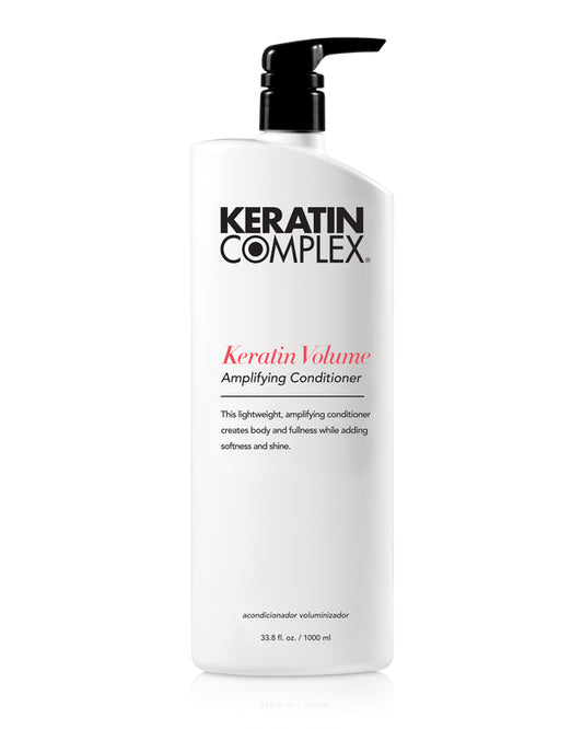 Keratin Volume Amplifying Shampoo Liter bottle on white background