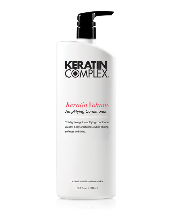 Keratin Volume Amplifying Shampoo liter bottle on white background