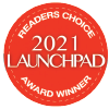 A red seal that reads Readers Choice 2021 LaunchPad Award Winner