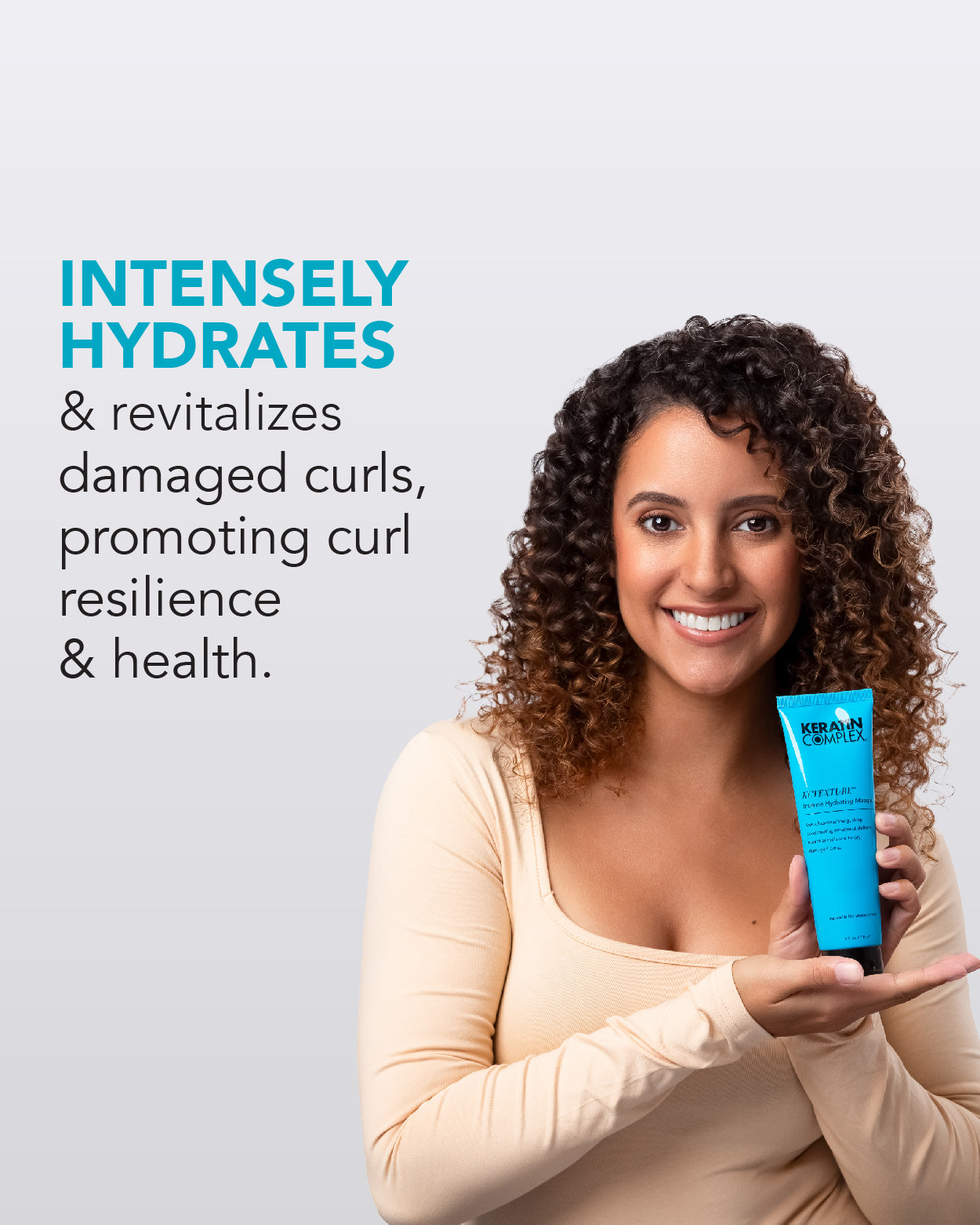 graphic || Intensely hydrates & damaged curls promoting curl resilience & health 