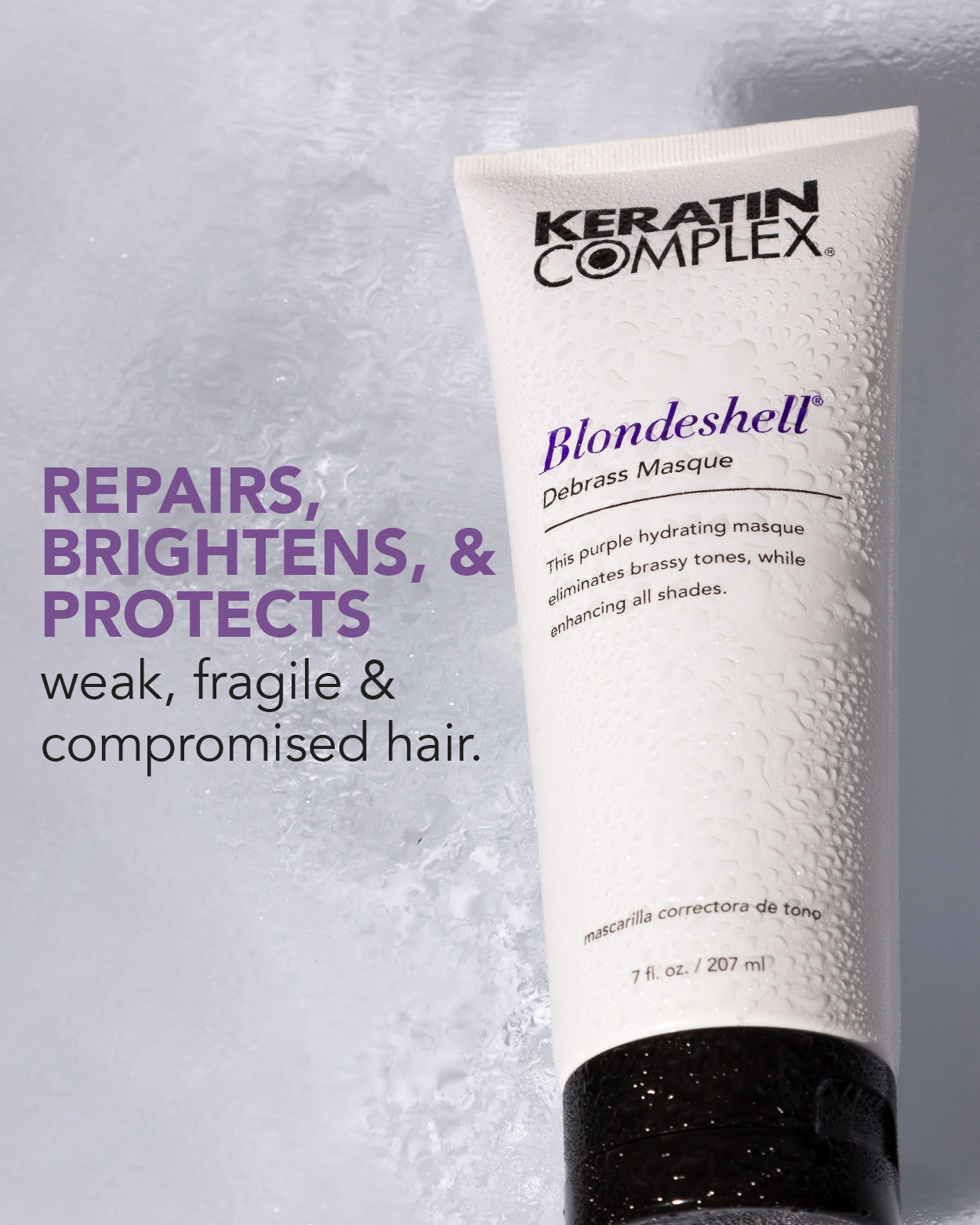 graphic || Repairs, brightens & protects weak, fragile & compromised hair