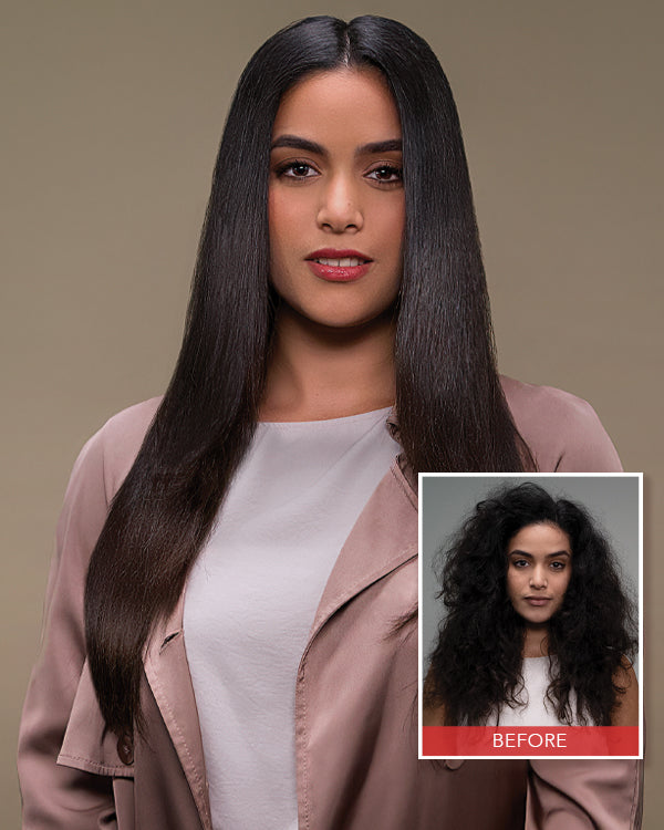Before And After Keratin Complex Natural Curl Finish At-home