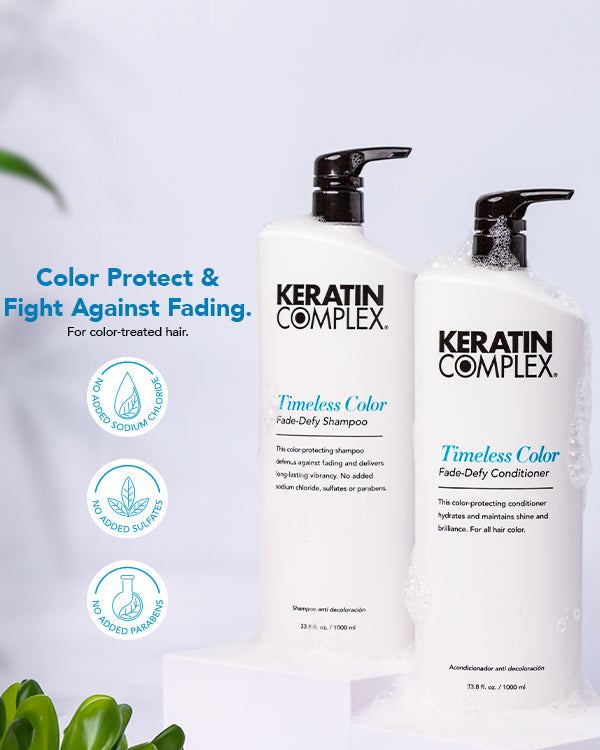 Infographic || Color Protect & Fight Against Fading, For color-treated hair, No added sodium chloride, no added sulfates, no added parabens 