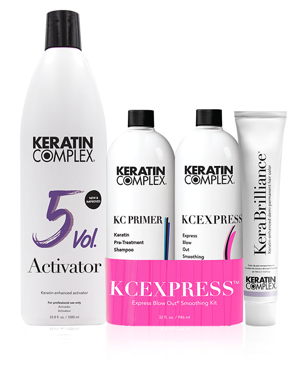 KCEXPRESS + 5 Volume Activator + KeraBrilliance® Demi-Permanent Hair Color Shades