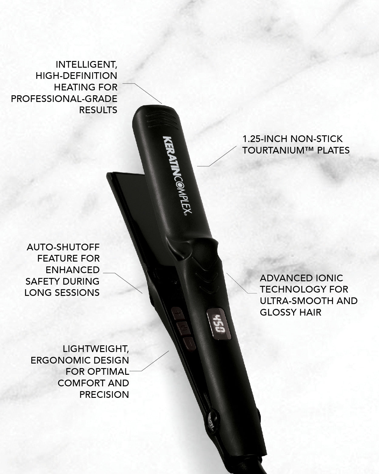 Keratin complex outlet straightener