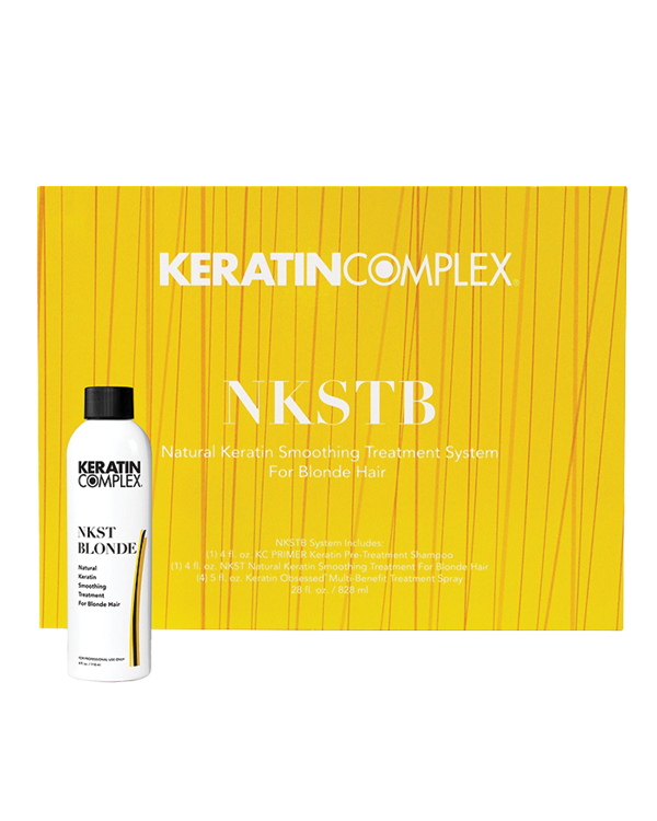 Yellow NKSTB box with bottle on white background 