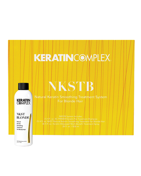 Yellow NKSTB box with bottle on white background 