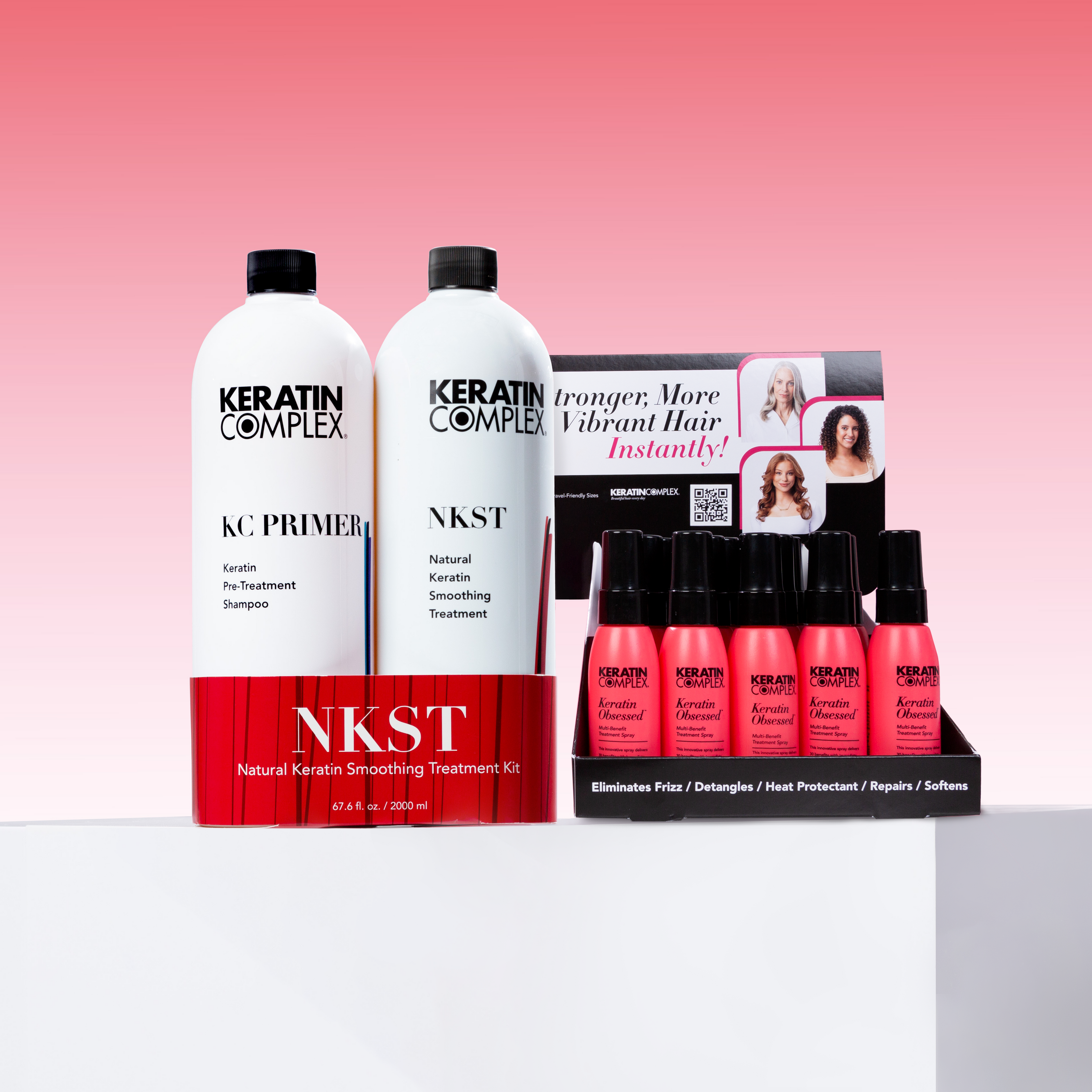 NKST and Retail Display with Keratin Obsessed 1.5 oz