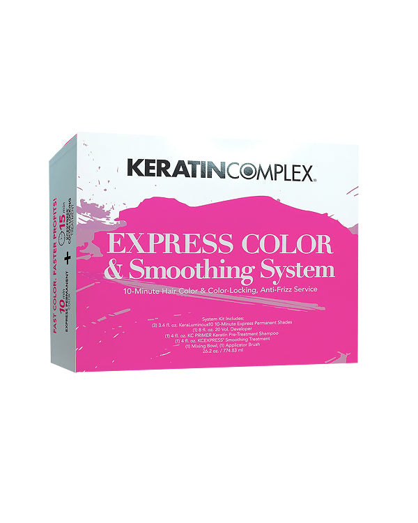 Keratin Complex Express Color & Smoothing System Kit on a white background
