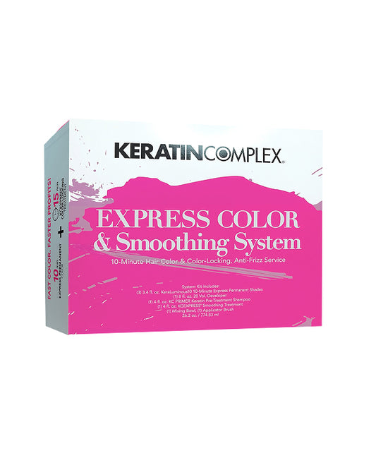 Keratin Complex Express Color & Smoothing System Kit on a white background