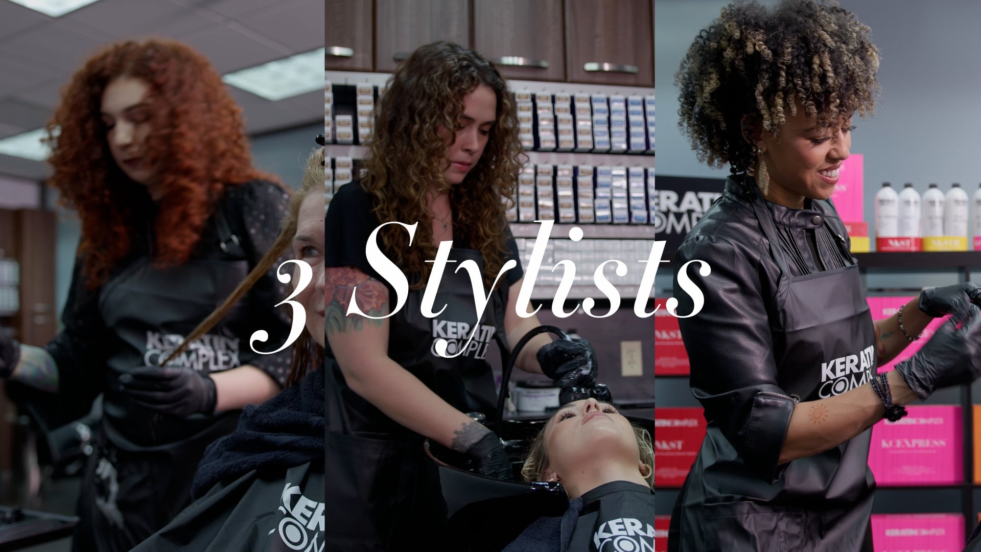 Load video: Video featuring #KCEXPRESSIVES stylists transforming clients’ hair using Keratin Complex products as part of the 2025 ‘Your Beautiful Hair Stories’ campaign.