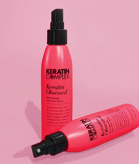 Keratin Obsessed on pink background